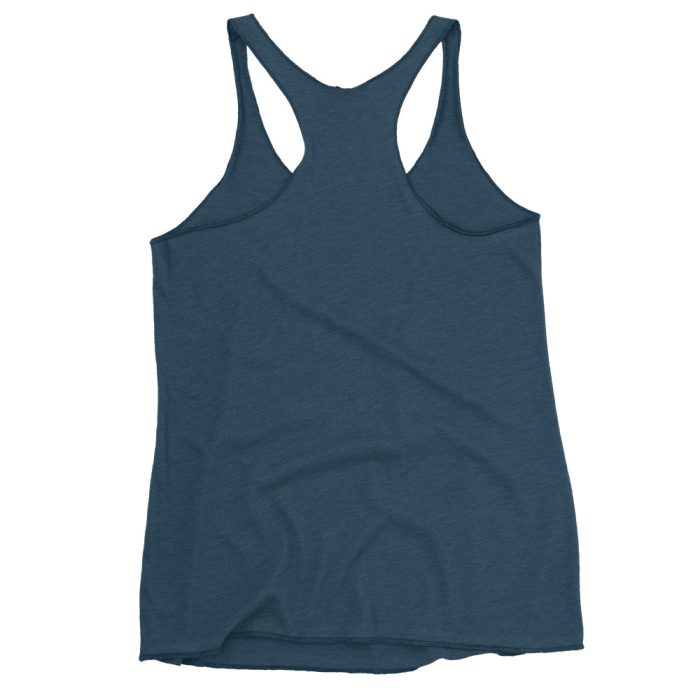 Mountain Zen Women's Racerback Tank – Lightweight, Soft, and Stylish - Clayton, GA -Womens-Racerback-Tank-Top-Indigo-Back