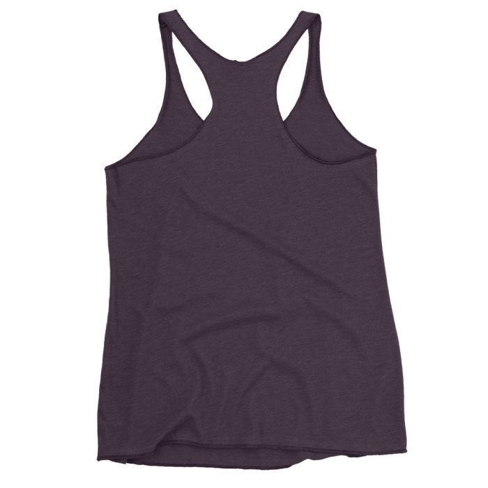 Mountain Zen Women's Racerback Tank – Lightweight, Soft, and Stylish - Clayton, GA -Womens-Racerback-Tank-Top-Vintage-Purple-Back